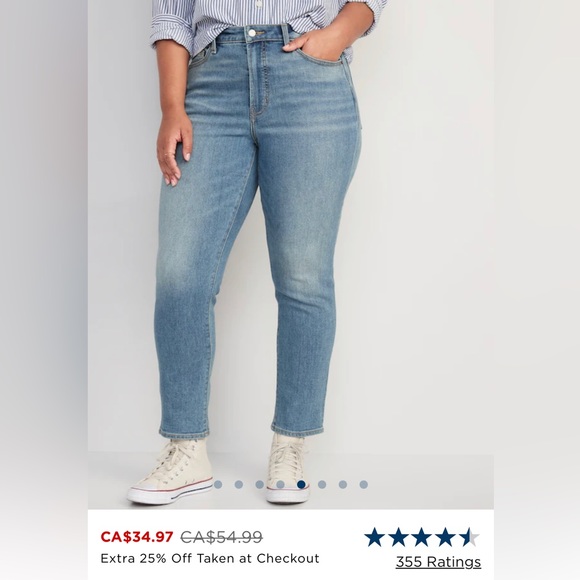 Old Navy OG Straight High Rise jeans with secret slim pockets Womens size 20 - Picture 2 of 6